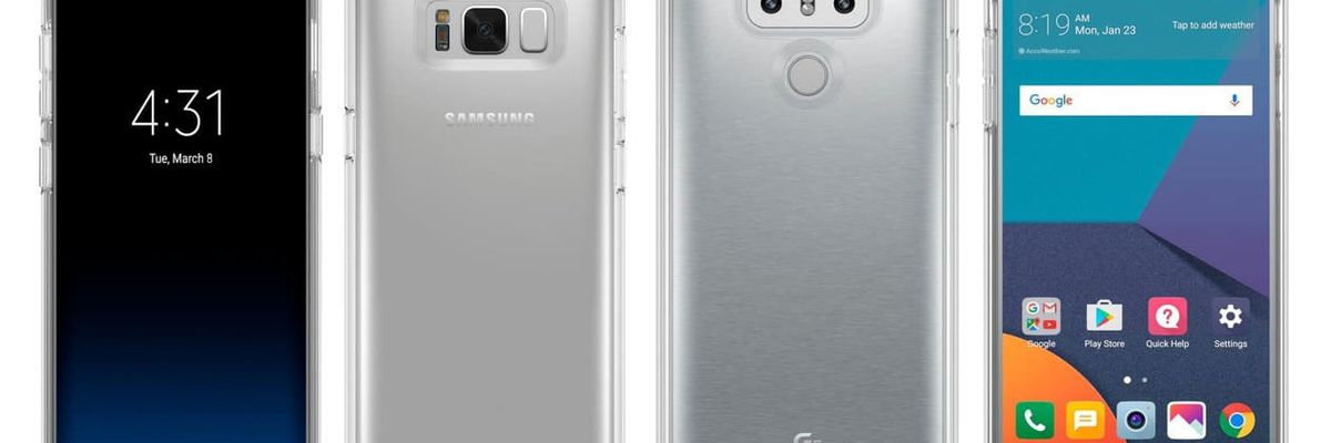 evleaks cùng lúc "nhá hàng" cả LG G6 và Galaxy S8, đều có thiết kế viền màn hình siêu mỏng