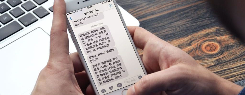 Người dùng Viettel bất ngờ nhận được tin nhắn giống chữ Trung Quốc, nguyên nhân chỉ là lỗi kĩ thuật