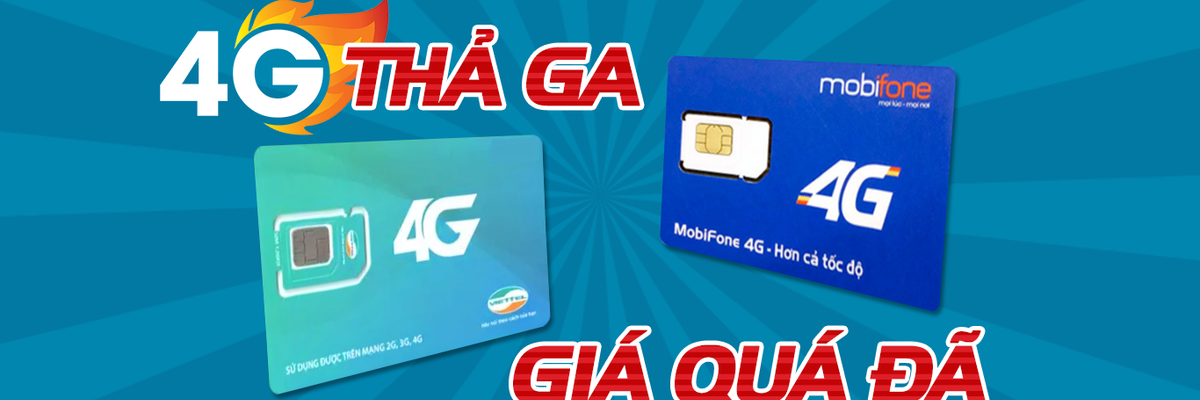 Đặt mua sim 3G/4G Viettel, Mobifone dùng thả ga - giá quá đã chỉ từ 199K