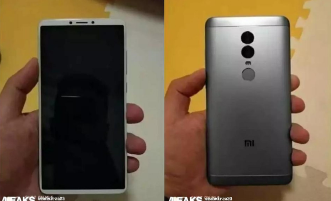 Xiaomi Redmi Note 5 lộ ảnh thực tế: màn hình tỉ lệ 18:9, camera kép