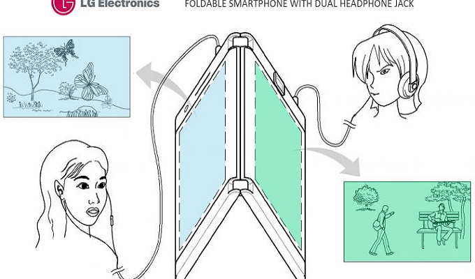 LG nộp bằng sáng chế smartphone gập có 2 màn hình, 2 pin và 2 jack cắm 3.5mm