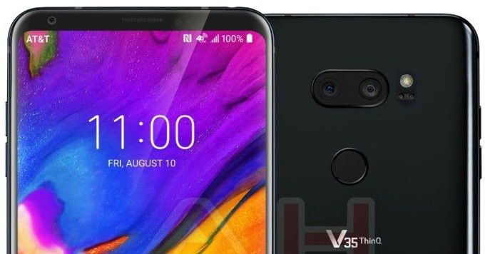 Xuất hiện ảnh render của LG V35 ThinQ: Màn hình vô cực, camera kép, không có "tai thỏ"