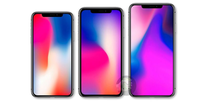 Lộ diện màn hình của 3 phiên bản iPhone X thế hệ mới