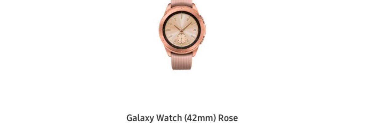 Lộ diện Galaxy Watch phiên bản màu hồng trên trang web của Samsung