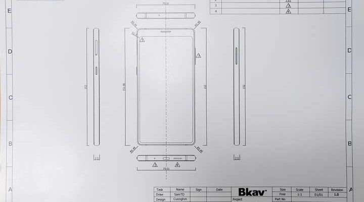 Xuất hiện bản vẽ thiết kế của Bphone 3, giống như Xiaomi Mi MIX 2S lật ngược lại?