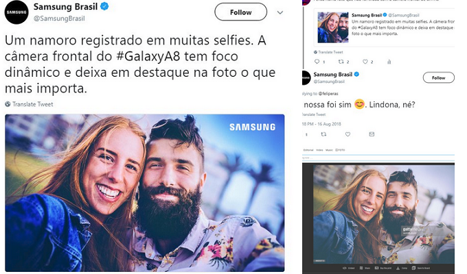 Samsung bị bắt quả tang dùng ảnh mạng để quảng cáo cho Galaxy A8