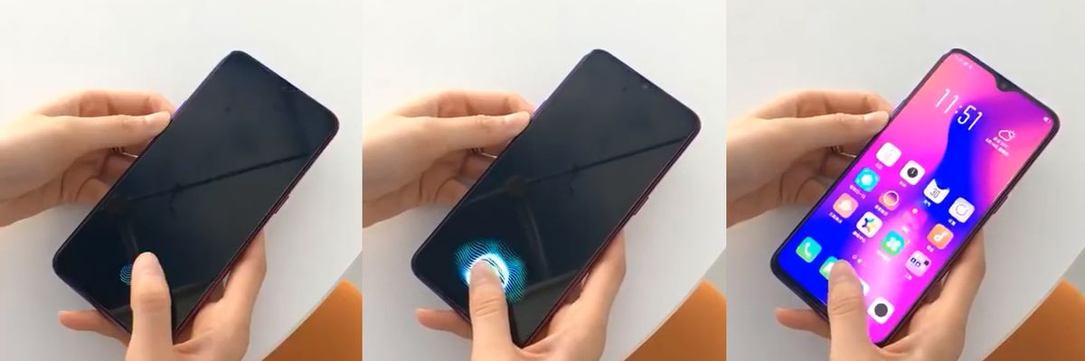 Oppo R17 lộ video trên tay, xác nhận có cảm biến vân tay dưới màn hình