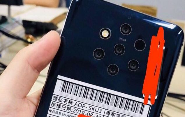 Xuất hiện ảnh rò rỉ Nokia 9 với 5 camera sau