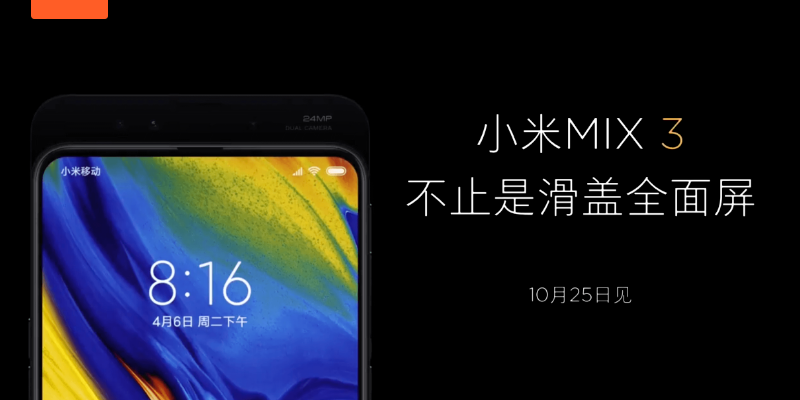 Xiaomi Mi MIX 3 sẽ có tính năng quay phim slow-motion 960fps?