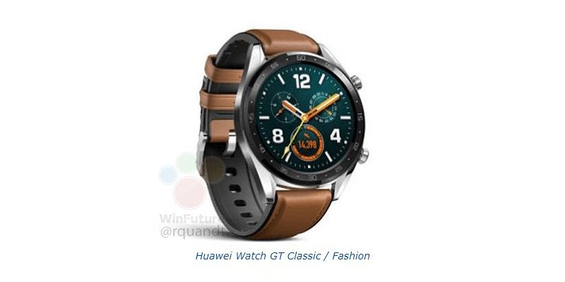 Huawei Watch GT lộ ảnh render và thông số kĩ thuật trước ngày ra mắt