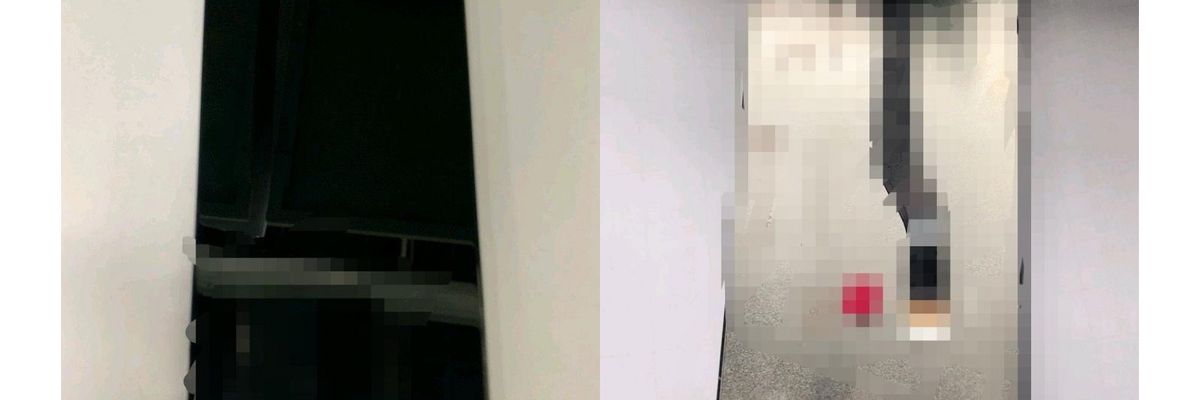 Lộ ảnh chụp panel màn hình với "nốt ruồi" bên trái, giống hệt thiết kế Infinity-O trên Galaxy S10 của Samsung