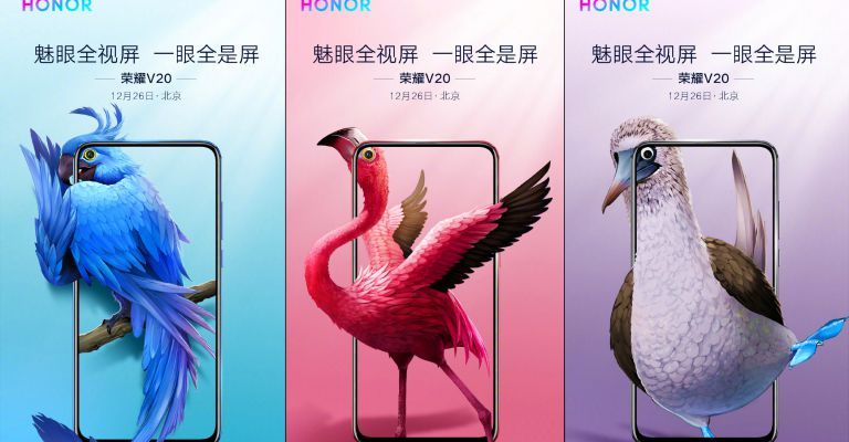 Honor V20 tung ảnh teaser mới với pin 4.000mAh và thiết kế màn hình 'nốt ruồi'