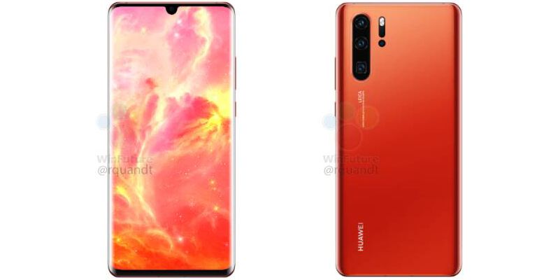 Huawei P30 Pro lộ ảnh render rõ nét với phiên bản màu đỏ tuyệt đẹp