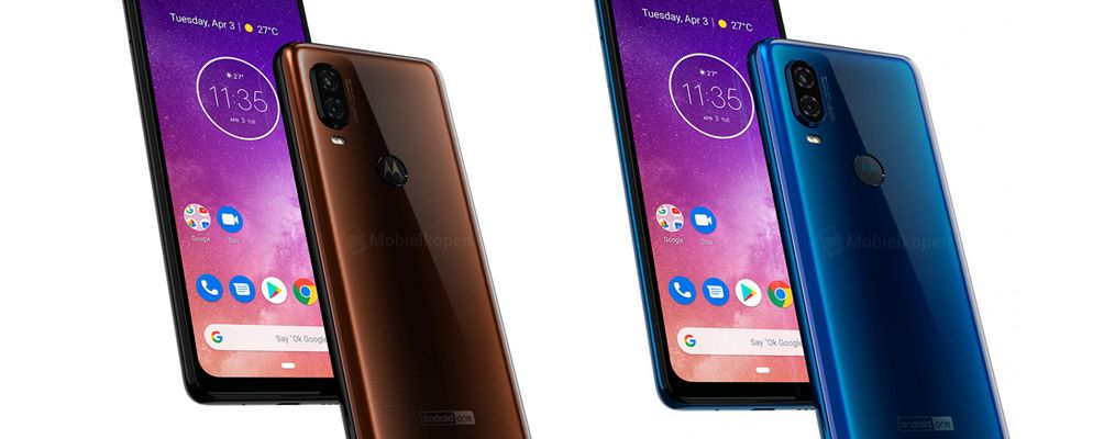 Motorola One Vision lộ ảnh render với màn hình đục lỗ, camera sau kép