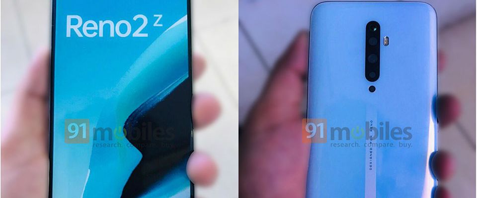 OPPO Reno 2Z lần đầu lộ diện với màn hình hoàn toàn không viền, 4 camera sau xếp dọc