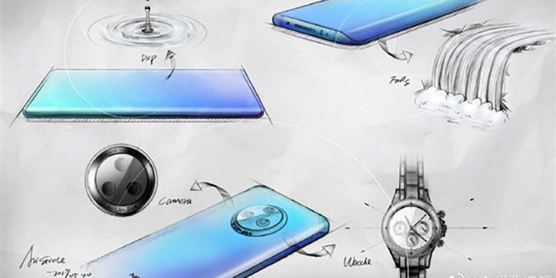 Vivo tiết lộ các bản vẽ phác thảo cho thấy thiết kế màn hình “thác nước” tuyệt đẹp của NEX 3