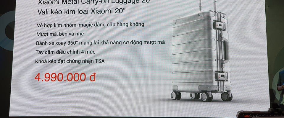 Xiaomi ra mắt bộ đôi vali mới tại Việt Nam, bản cao cấp nhất giá lên đến 4.9 triệu