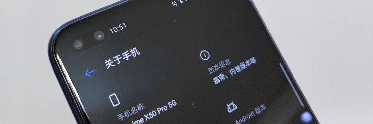 Realme X50 Pro lộ ảnh thực tế, xác nhận có màn hình “đục lỗ” kép