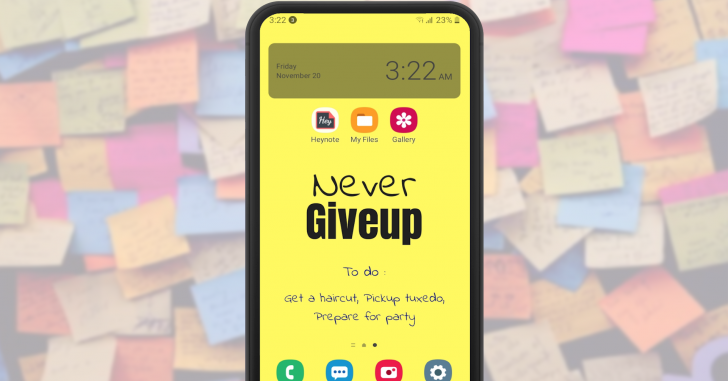 Hướng dẫn biến hình nền màn hình chính thành ghi chú trên smartphone Android
