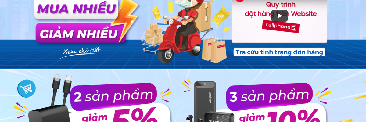 CellphoneS tung chương trình “trợ giá mùa dịch - mua nhiều giảm nhiều”: Smartphone, laptop, phụ kiện,... giảm giá mạnh, mua ngay kẻo lỡ!!!