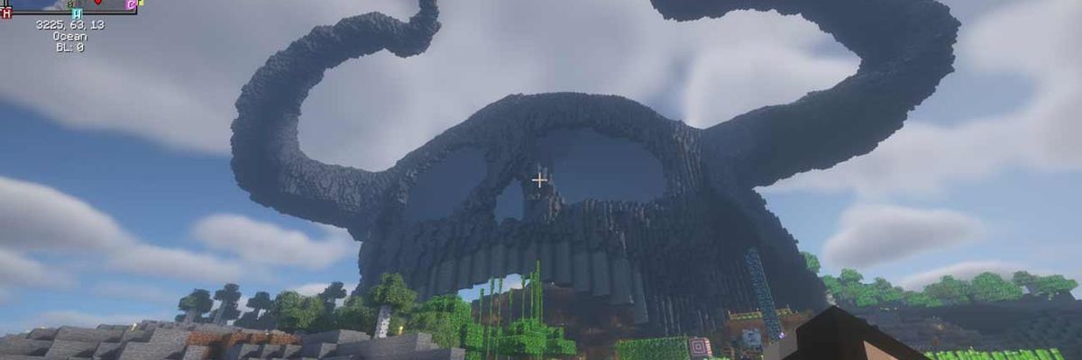 Game thủ Minecraft tái hiện Onigashima từ One Piece trong thế giới của mình