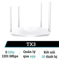  Router Wi-Fi 6 Gigabit Tenda TX3 băng tần kép AX1800  
