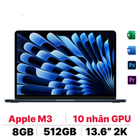  Macbook Air M3 13 inch 2024 8GB - 512GB 