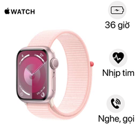  Apple Watch Series 9 41mm (GPS) viền nhôm chạc vải vóc hồng 