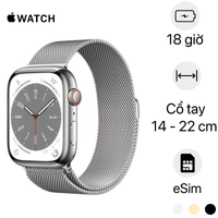 Apple Watch Series 8 41mm 4G viền thép dây thép | Giá tốt