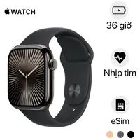 Apple Watch Series 10 46mm 4G Viền Titan Dây Cao Su Size M/L | Chính hãng Apple Việt Nam