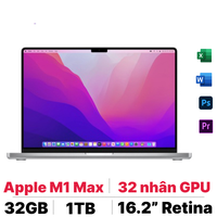 Macbook Pro 16 M1 Max 10 CPU - 32 GPU 32GB 1TB 2021 - Cũ Đẹp | Giá rẻ