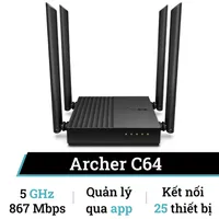  Router Wifi băng tầng kép AC1200 TP-Link Archer C64 Mumimo ( 