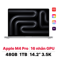 MacBook Pro 14 M4 Pro 12CPU 16GPU 48GB 1TB Sạc 96W | Chính hãng Apple Việt Nam