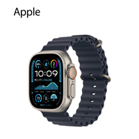 Ốp viền + Dây đeo Apple Watch Ocean Band 49 Mm M/L Navy - Natural Titanium Case Finish - MXTH3FE/A