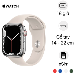  Apple Watch Series 7 41mm (4G) Viền thép dây cao su | Chính hãng VN/A 