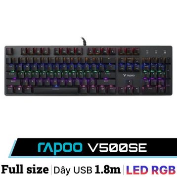 Bàn phím cơ Rapoo V500SE Rainbow Blue Switch