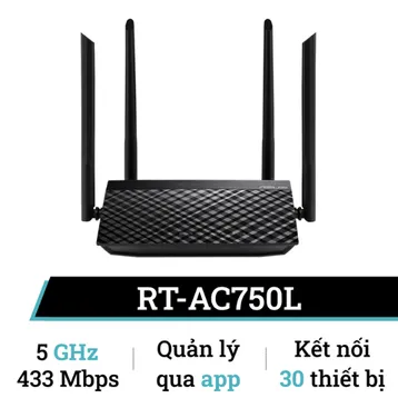 Router Wifi băng tần kép Asus RT-AC750L 