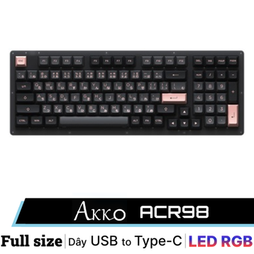 Bàn phím cơ có dây trong suốt AKKO ACR98 Jelly Pink Switch RGB LED