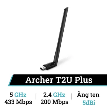 USB Wifi TP-Link T2U Plus Ac600 băng tầng kép