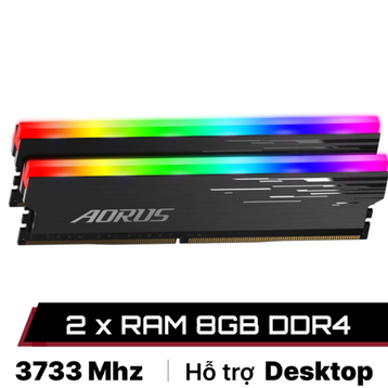 RAM PC Gigabyte Aorus RGB 16GB DDR4 3733Mhz (2x8GB) GP-ARS16G37