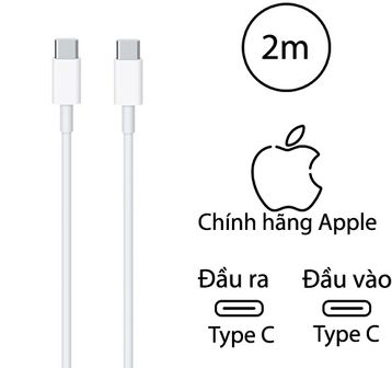 Cáp Type-C to Type-C C Apple MLL82ZP 2m | Chính hãng Apple Việt Nam