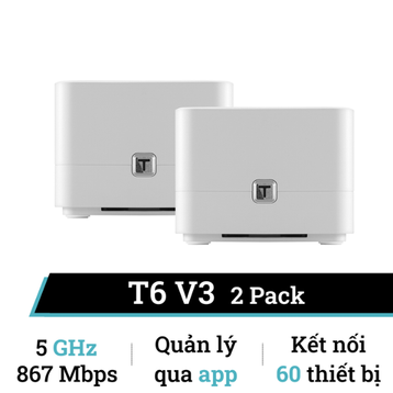 WiFi Mesh Totolink T6-V3 AC1200 băng tần kép (2-PACK)