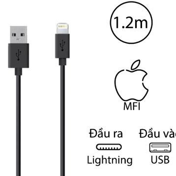 Cáp Belkin MIXIT Lightning MFI 1.2M (F8J023bt04)