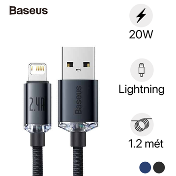 Cáp Baseus Crystal Shine USB-A to Lightning 1.2M