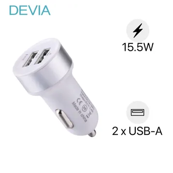 Sạc ô tô Devia Smart Series Suit For Lightning (5V 3.1A, 2USB)