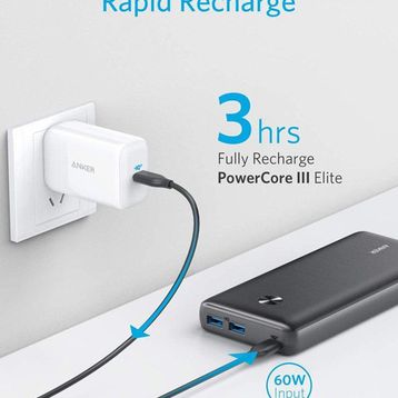 Pin sạc dự phòng Anker Power 3 A1290 60W PD 25.600 mAh