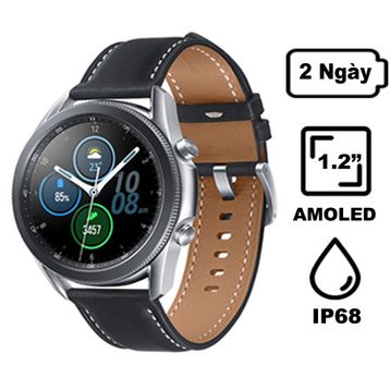 Đồng hồ thông minh Samsung Galaxy Watch 3 viền thép dây da