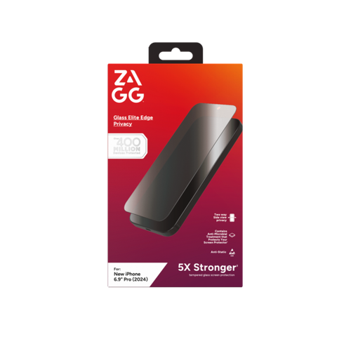 Dán Kính Cường Lực Màn Hình Iphone 16 Pro Max Zagg Privacy Full Chống Nhìn Trộm