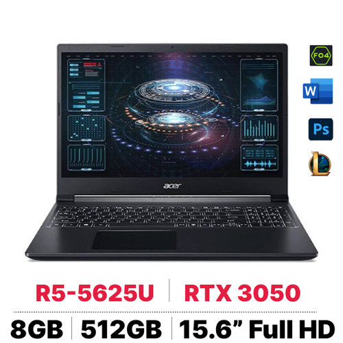 Laptop Acer Gaming Aspire 7 A715 - 43G - R8Ga Nh.qhdsv.002 - Cũ Trầy Xước