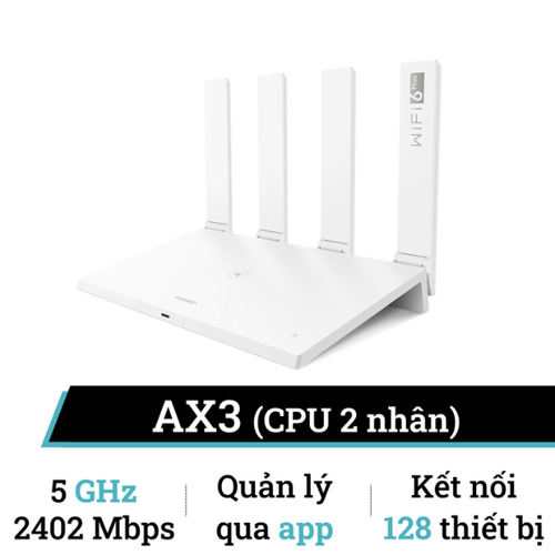 Router Wifi 6 Huawei Ax3 Pro Băng Tần Kép 3000Mbps Cpu 4 Nhân - Cũ